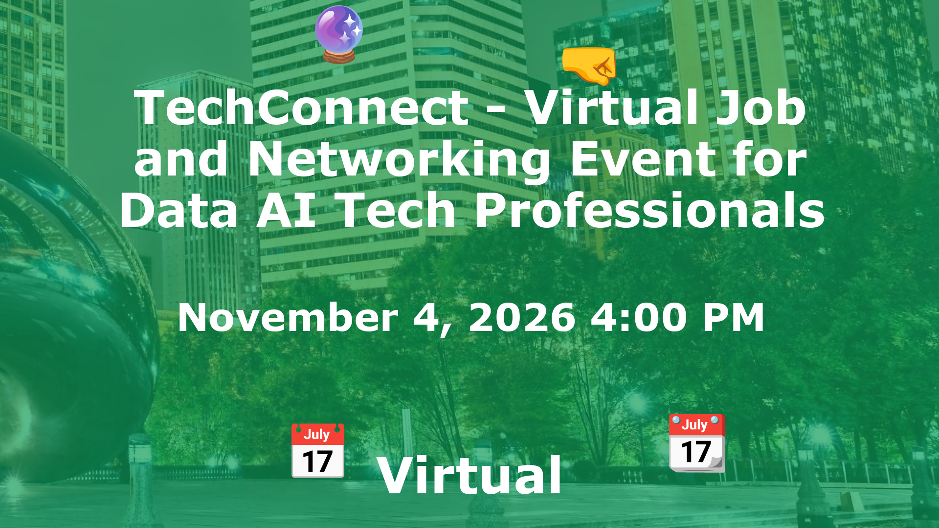 TechConnect - Virtual Job and Networking Event for Data AI Tech Professionals event image